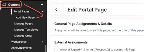 Pages Creating A Portal Page Suitedash Help Documentation