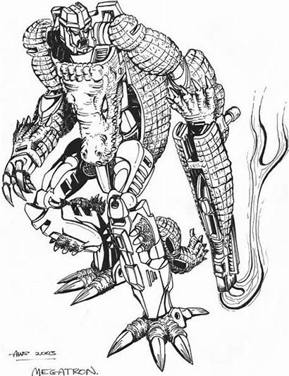 Beast Wars Coloring Pages Megatron Crocodile Draw