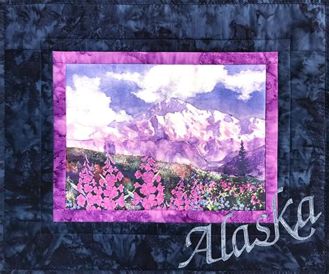 Denali With Fireweed Fabric Art Quilt Kit
