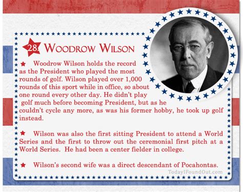 100 Facts About Us Presidents 28 Woodrow Wilson