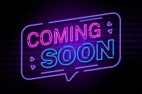 Free Vector Colorful Neon Coming Soon Background