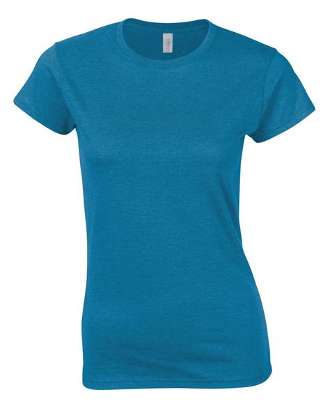 gildan womens ladies soft style plain crew neck t shirt cotton tee tshirt ebay
