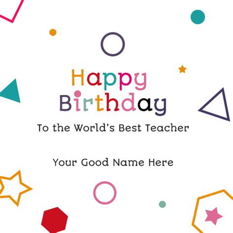 Happy Birthday Wishes For Teacher Images