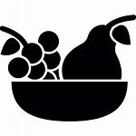 Platter Grapes Icon Fruit Pear Bowl Vector