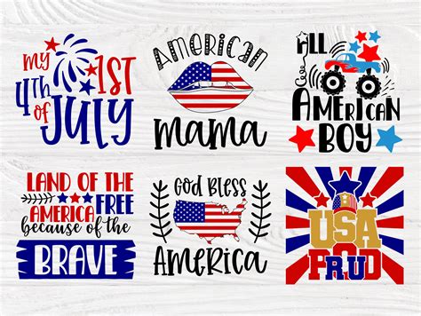 4th July SVG Bundle, Patriotic Quote PNG, Memorial Day Signs