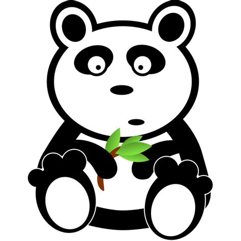 Panda With Bamboo Leaves Vector Image Free Svg