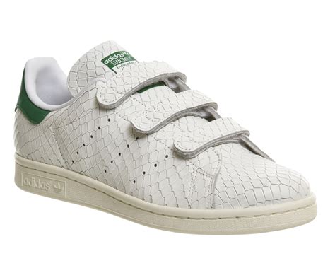 .mit klettverschluss adidas originals produktdetails • sportswear • flacher absatz • verschluss: adidas Stan Smith Cf White Green Croc Leather - Unisex ...