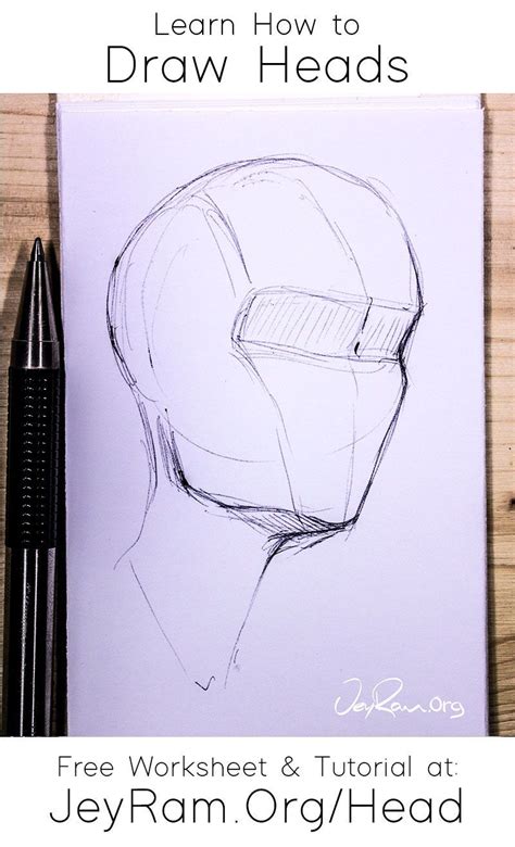 How To Draw The Head From Any Angle Free Worksheet And Video Tutorial