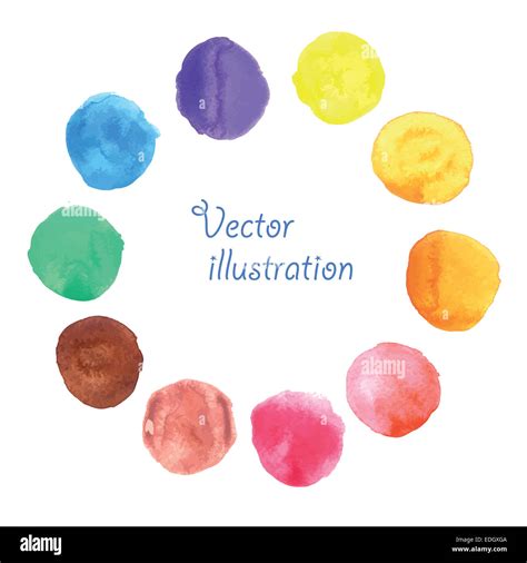 Colorful Vector Isolated Watercolors Circles Stock Photo Alamy