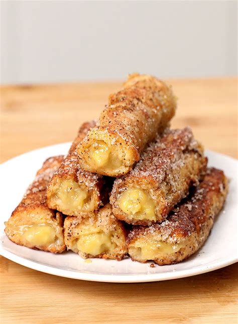 banana french toast roll ups sugar apron