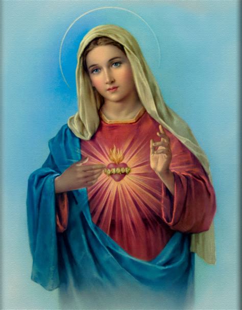Sacred heart of mary inseparable from the heart of jesus, pray for us. Hail Mary Gold! The Immaculate Heart of Mary - Militia ...