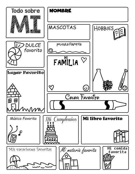 Todo Sobre Mi Free Printable Printable World Holiday