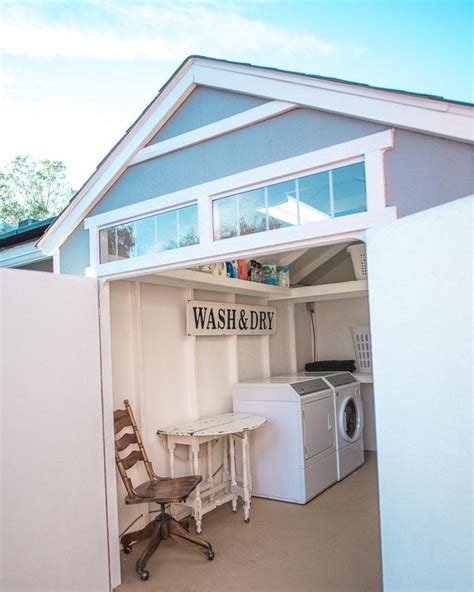 This Amazing Outdoor Laundry Shed Keeps Grime At Bay Outdoor Laundry