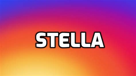 Significado De Stella 👩nombres De Mujer