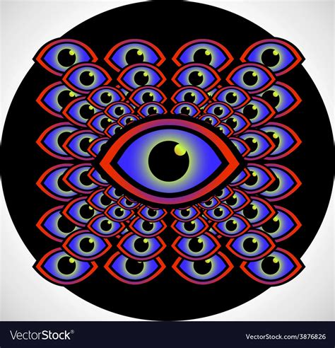 Psychedelic Eye Royalty Free Vector Image Vectorstock