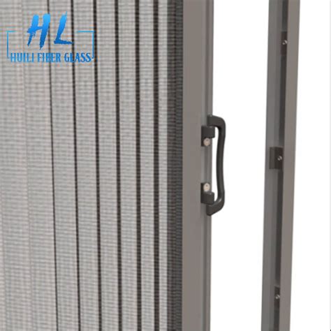 Pleated Mesh Folding Screen Door Polyester Screen Mesh For Window And