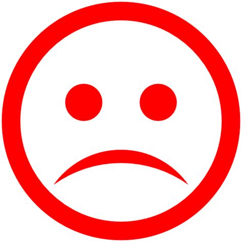 Red Unhappy Face Clipart Best