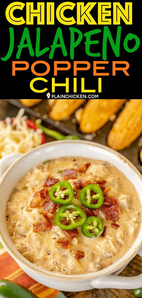 Chicken Jalapeño Popper Chili The Best Of The Best Chicken Chilis So