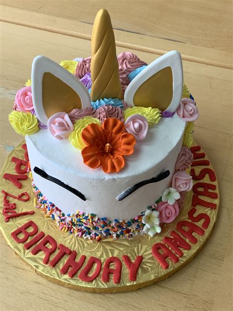Rainbow hearts with tutu birthday cakes. Unicorn-Themed 2nd Birthday Cake - Wild Berries Bakery and ...