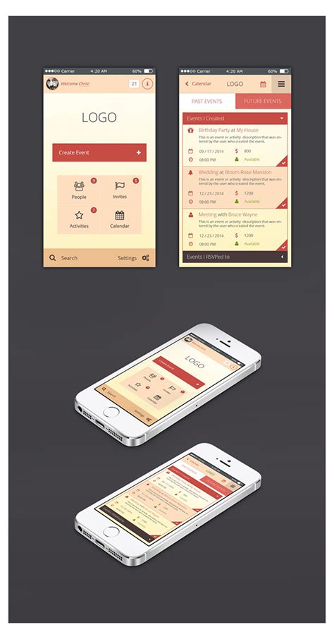 Ui Design For Event Management App Behance