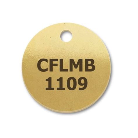 Engraved Brass Valve Tags