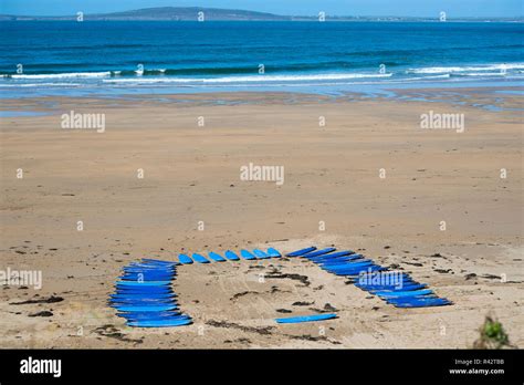 Surf Boards On The Beach Stock Photo Alamy