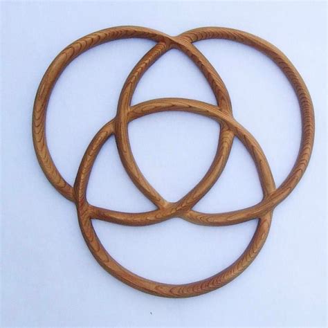 Celtic Knot Of Three Circles Trinity Knot Of Integration Wood Etsy