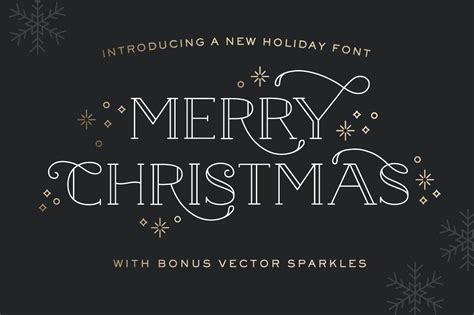 Merry Christmas Font With Sparkles Fonts ~ Creative Market