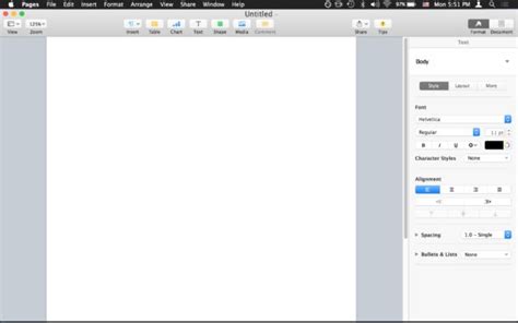 Make Pages Open New Blank Document By Default On Mac