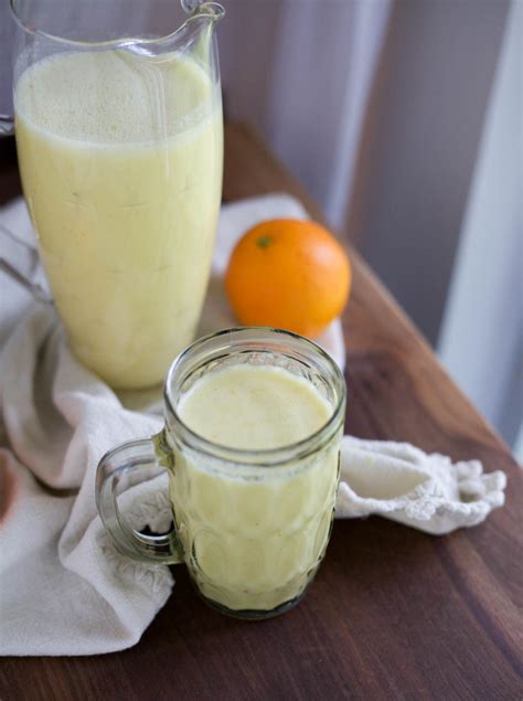 Sunshine Orange Banana Healthy Smoothie Shake Recipe