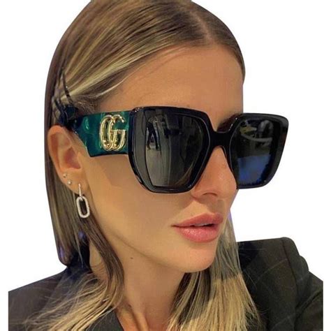 Gucci New Gucci Gg0956s Black Green Oversized Sunglasses Grailed