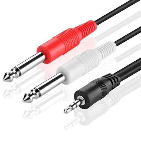 Check spelling or type a new query. TNP Premium 3.5mm TRS to Dual 1/4 Inch TS Audio Cable (10FT) - Male 3.5mm 1/8″ Stereo AUX ...