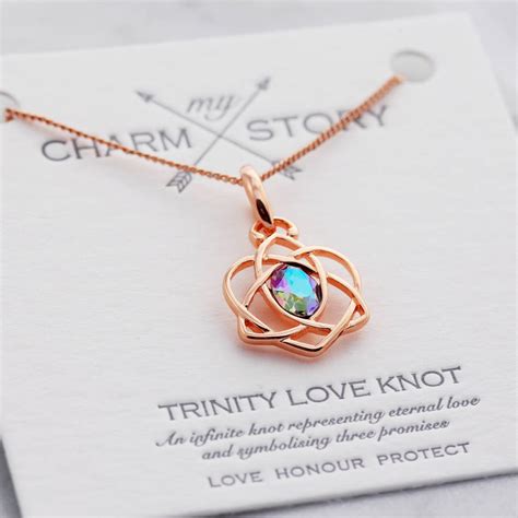 My Charm Story Trinity Love Knot Necklace By Jands Jewellery