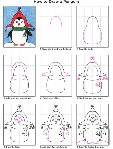 Cute Penguin Drawing · Art Projects For Kids