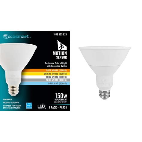 Ecosmart Watt Equivalent Par Dimmable Cec Flood Led Motion Sense