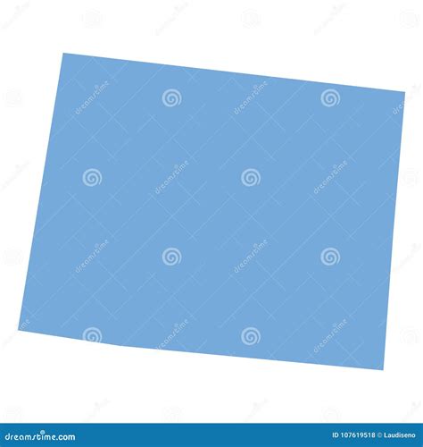 Wyoming State Map Stock Vector Illustration Of Detail 107619518