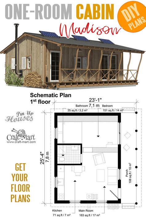 Important Ideas 17 Rustic One Room Cabin Floor Plans