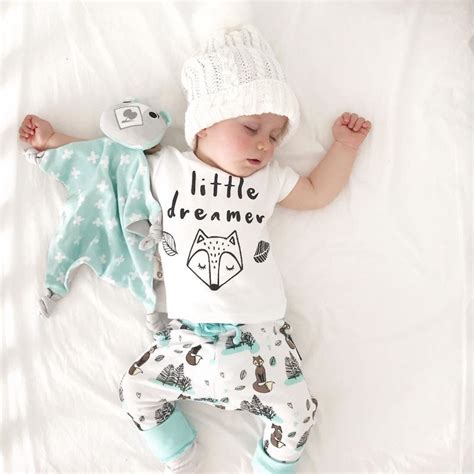 Pudcoco 0 2y Summer Newborn Baby Boy Girl Clothes Set Little Dreamer