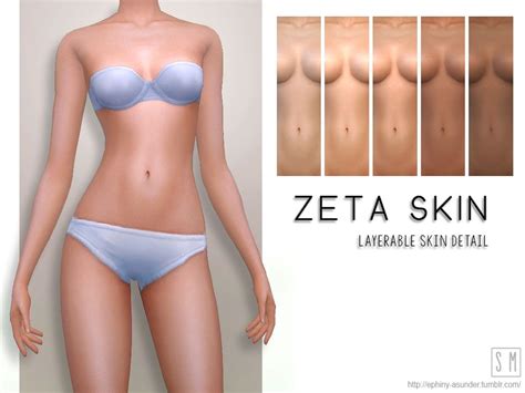 Zeta Skin Layerable Skin Detail Ephiny Asunder Sims Body Mods