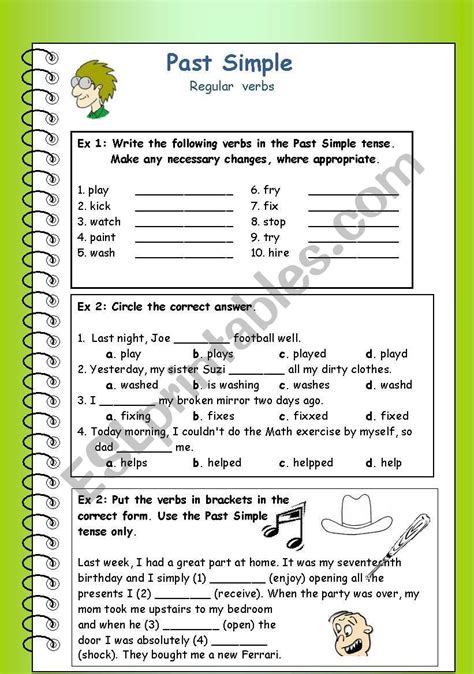 Regular Verbs Exercises Worksheets Worksheets For Kindergarten