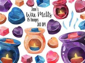 Watercolor Wax Melts Clipart By Digitalartsi Teachers Pay Teachers