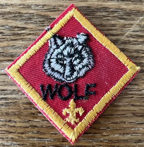 Vintage Wolf Cub Rank Insignia Patch Bsa Boy Scouts Of America Uniform