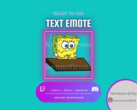 Ready To Use Twitch Emote Meme Spongebob Deep Thoughts Etsy Canada
