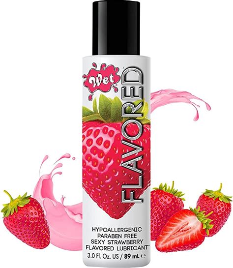 Wet Water Based Flavored Lube For Men Women And Couples 3 Fl Oz Sexy Strawberry