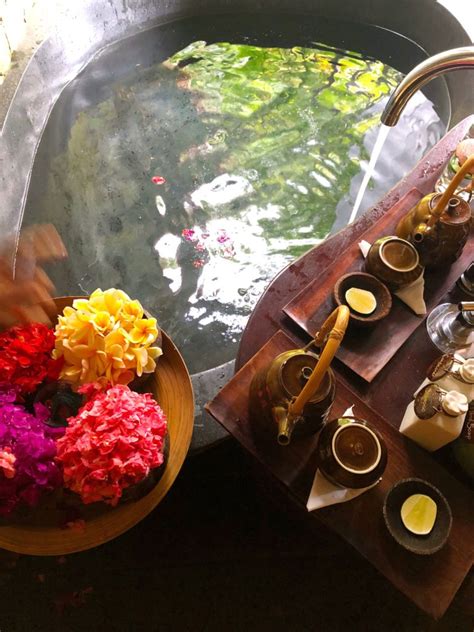 Traditional Balinese Flower Bath Fivelements Ubud Bali Yellow Feather