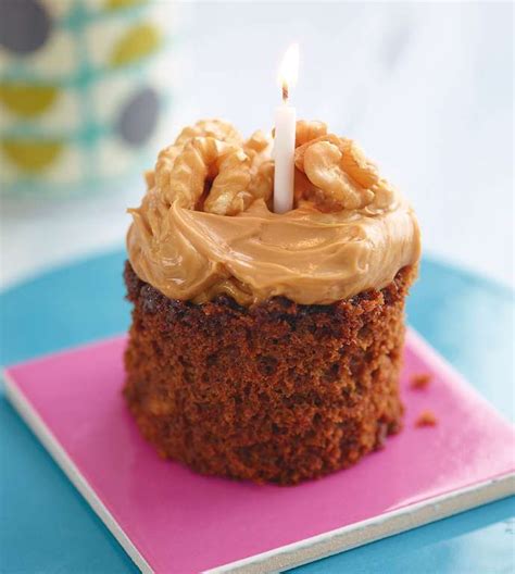 Butterscotch toffee icing is the perfect match with a flourless date and walnut cake. Mug Coffee & Walnut Cake | Microwave Bake Recipe