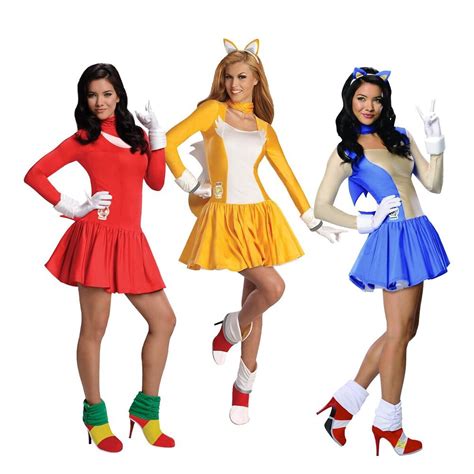 Sonic The Hedgehog Costume Adult Halloween Fancy Dress Ebay