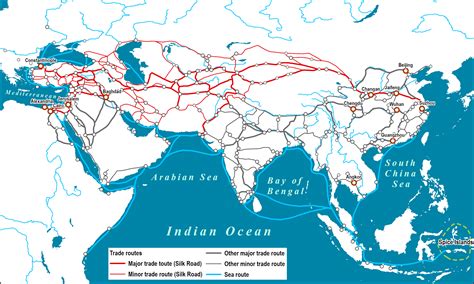 The Silk Road And Arab Sea Routes 11th And 12th Centuries The