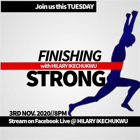 Finish Strong Poster Template Postermywall