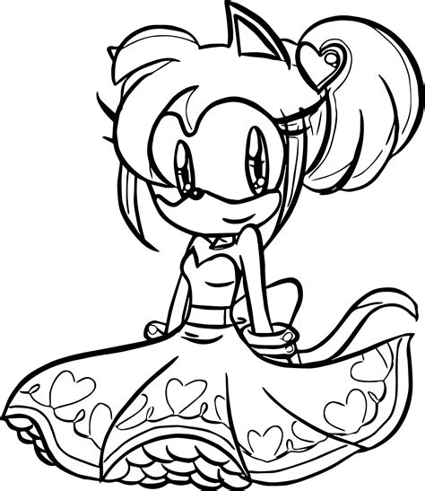 Awesome Little Princess Amy Rose Coloring Page Rose Coloring Pages